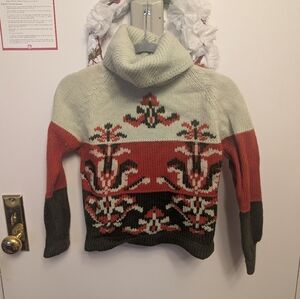 Vintage Wool Christmas Turtleneck Sweater